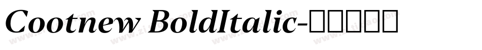Cootnew BoldItalic字体转换